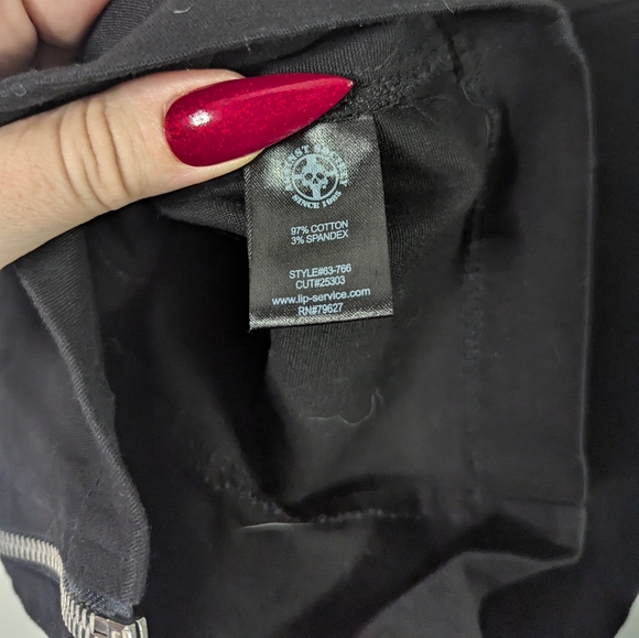 Lip Service Pencil Skirt with studs zip front black d rings 2XL XXL - Picture 5 of 8